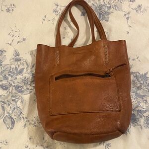 Free People brown Leather Tote Bag